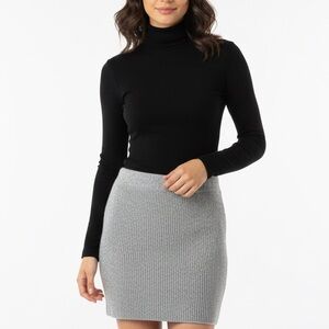 Ann Taylor Heather Gray Knit Pencil Skirt